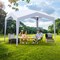 Portable 10x10 Outdoor Pop Up Gazebo Tent with Wheels and Metal Frame for BBQs and Events